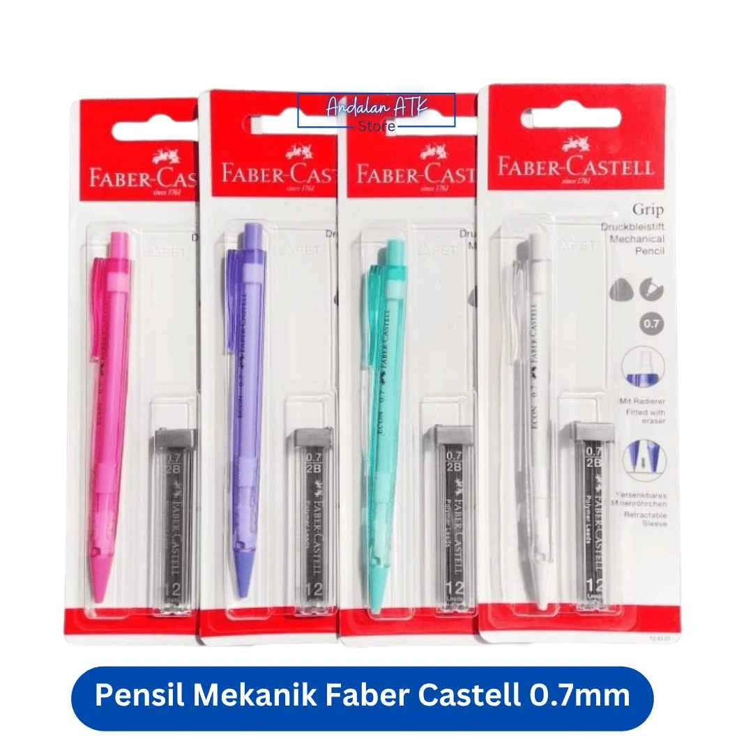 Pensil Mekanik / Mechanical Pencil Faber Castell Grip 0.7mm 2B Set
